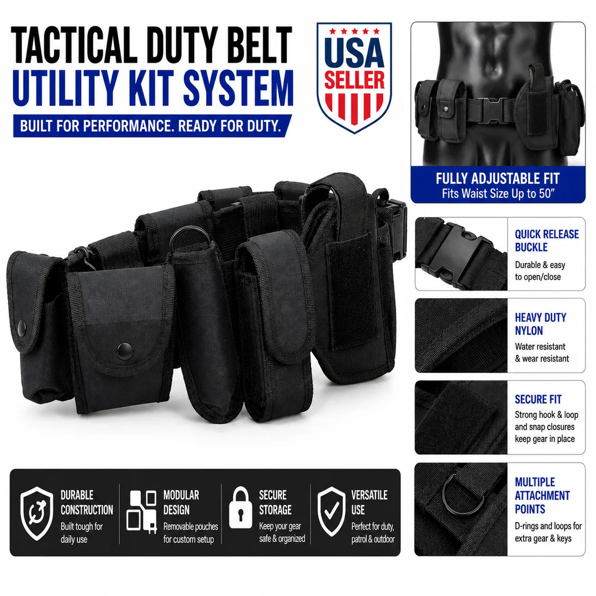 Tactical Nylon Duty Belt
