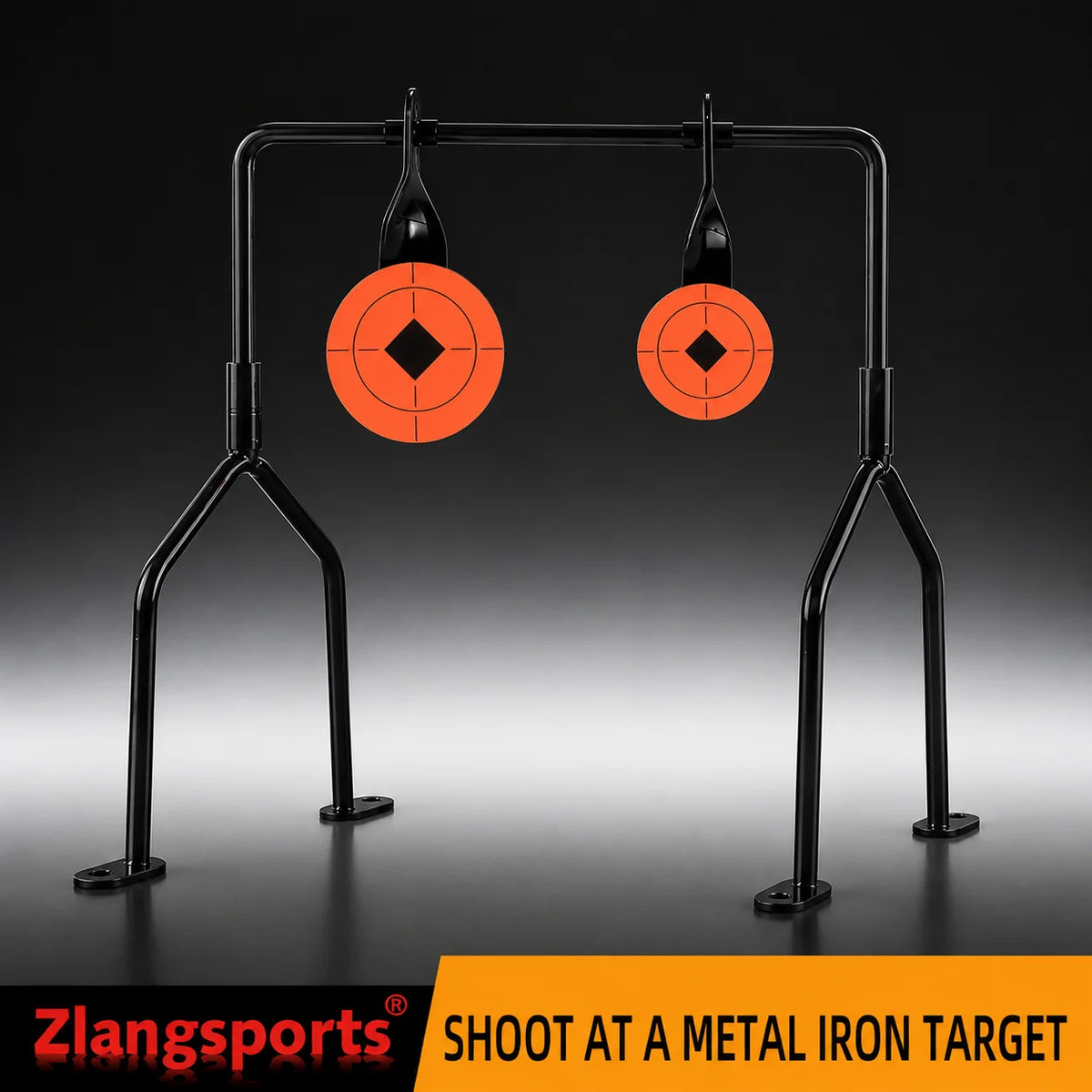 Self‑Reset Spinning Metal Target Stand