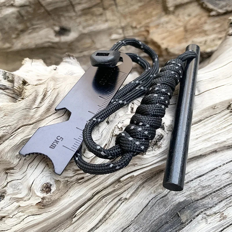 Bear Grylls Survival Fire Starter Magnesium Flint Rod Portable Emergency Firesteel Kit