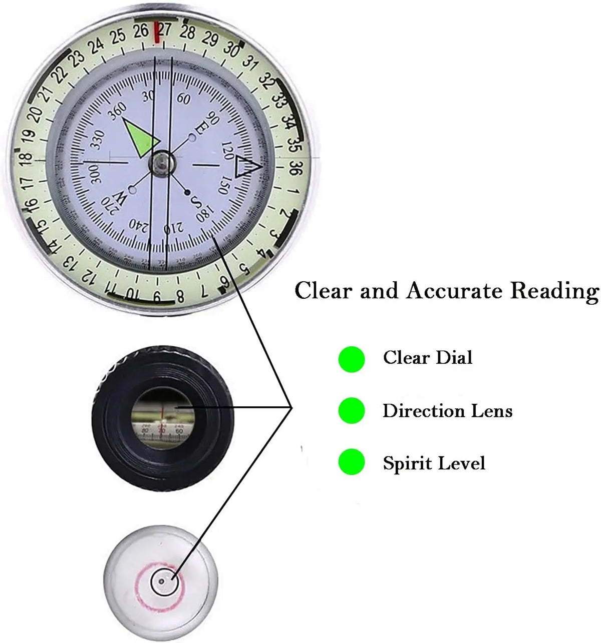 High Precision Outdoor Survival Military Compass