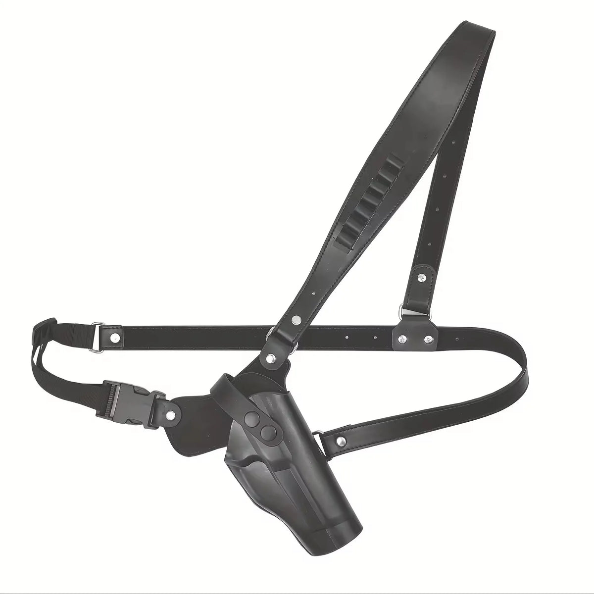 Tactical Underarm Shoulder Holster PU Leather Adjustable Strap Universal Concealed Carry Pistol Holster for Outdoor Hunting