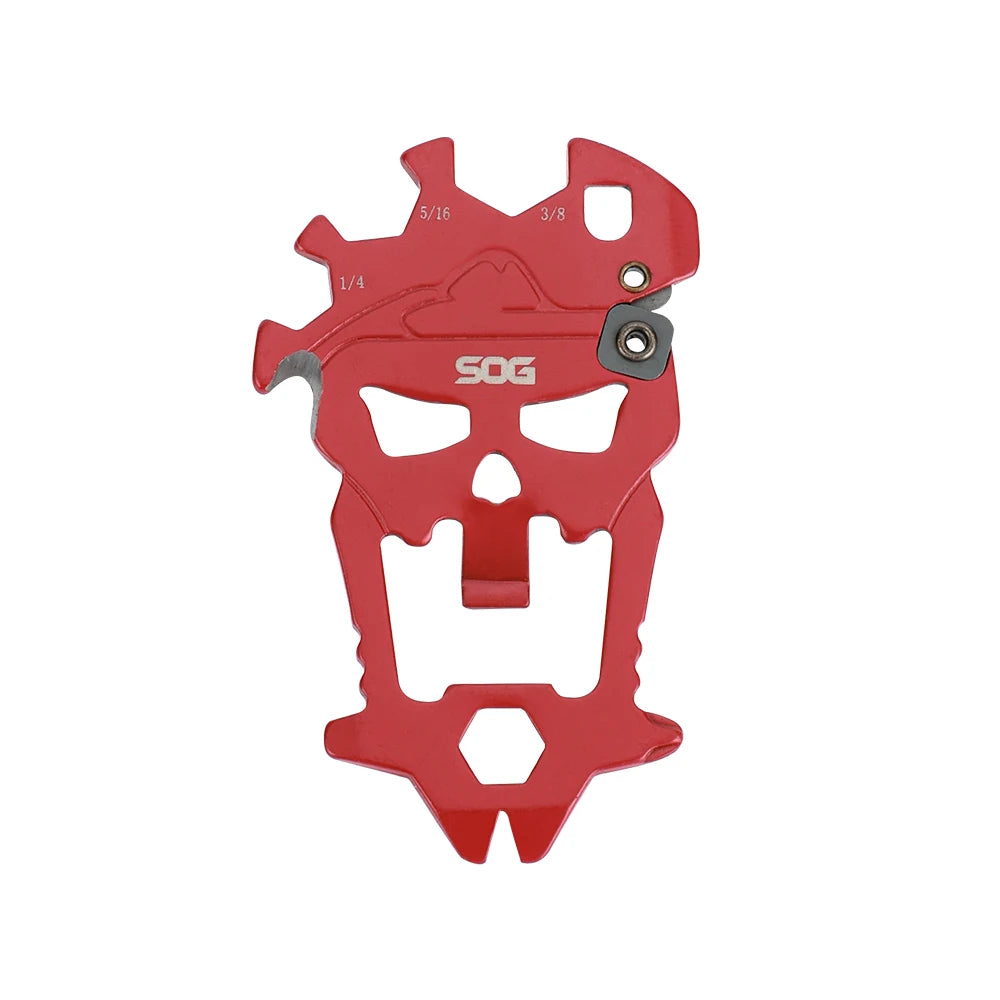 SOG 12 in 1 MACV EDC Multi-tool Stainless Steel Keychain Pocket Gadget Portable Mini Multifunctional Tools with Bottle Opener Screwdriver Wrench Cutter For Cycling Camping Outdoor