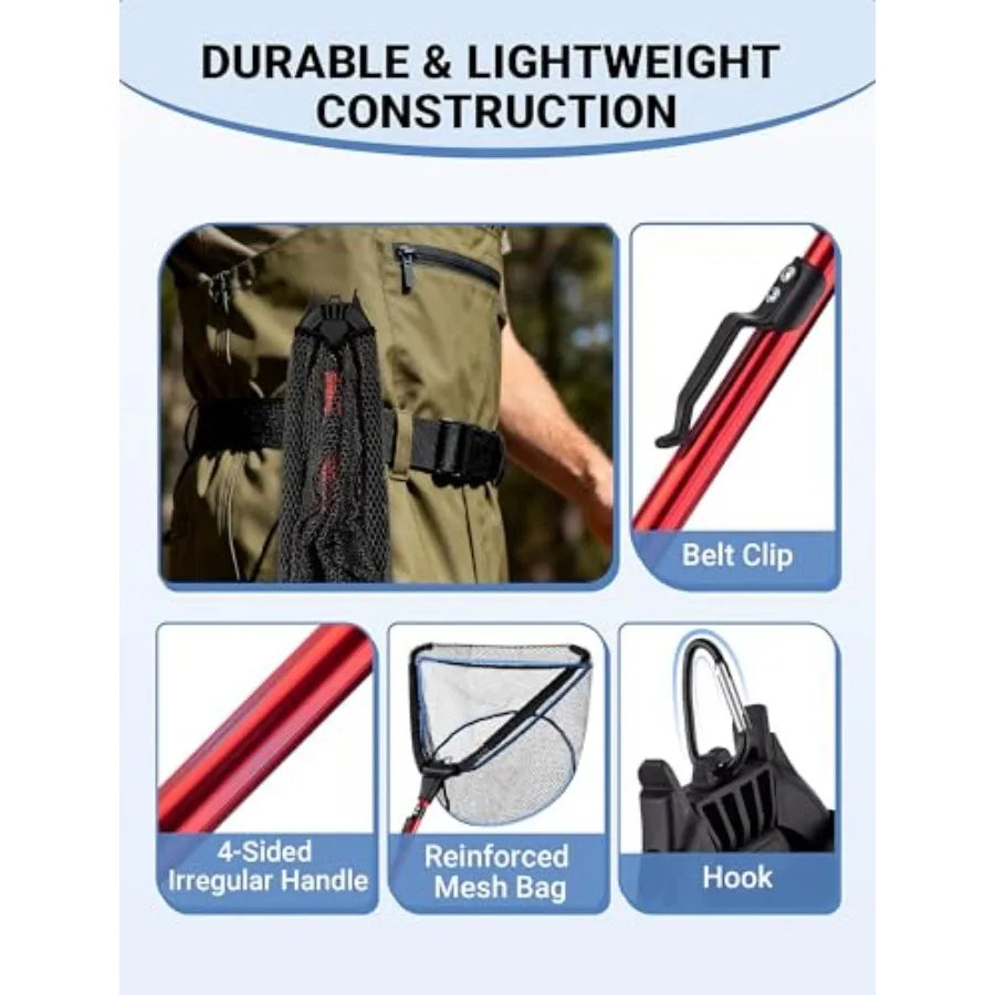 Upgraded Foldable Floating Fishing Net,