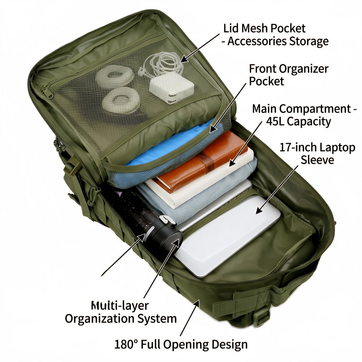45L Tactical Hunting Backpack