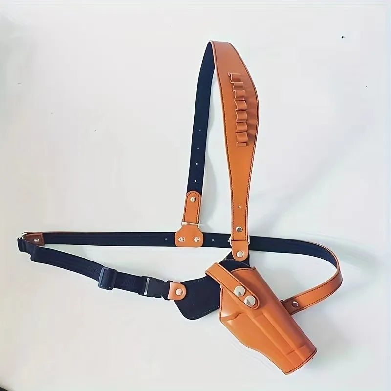 Tactical Underarm Shoulder Holster PU Leather Adjustable Strap Universal Concealed Carry Pistol Holster for Outdoor Hunting