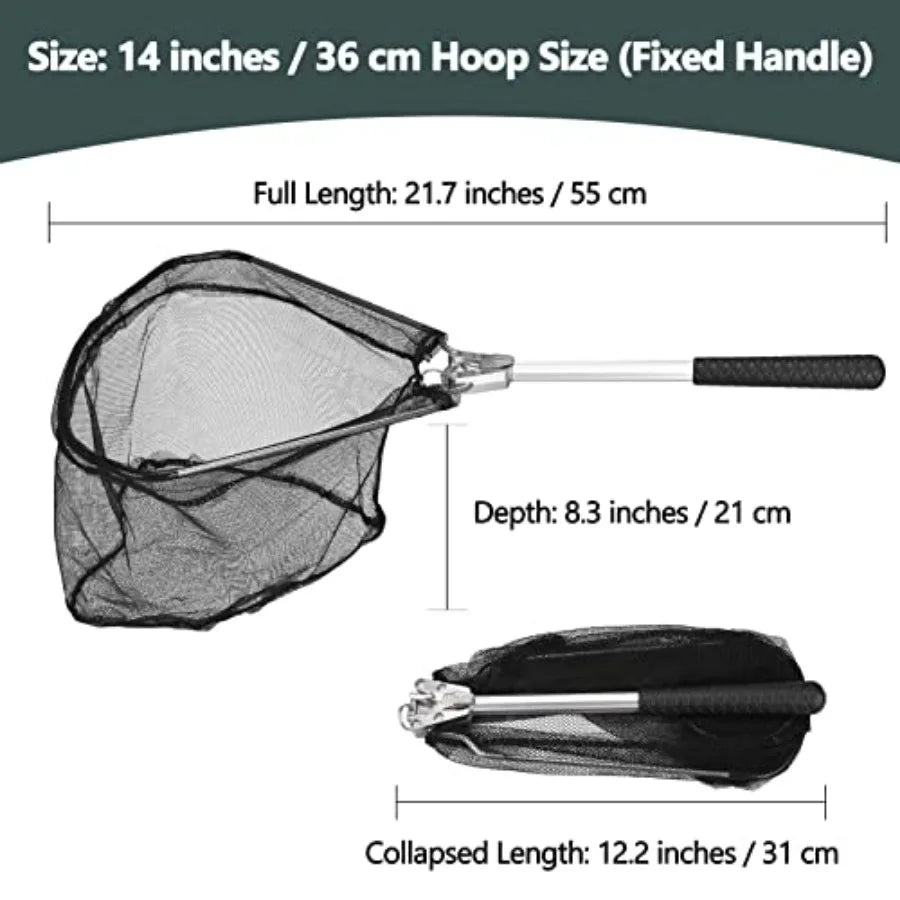 Fishing Landing Net with Telescopic Aluminum Handle Pole