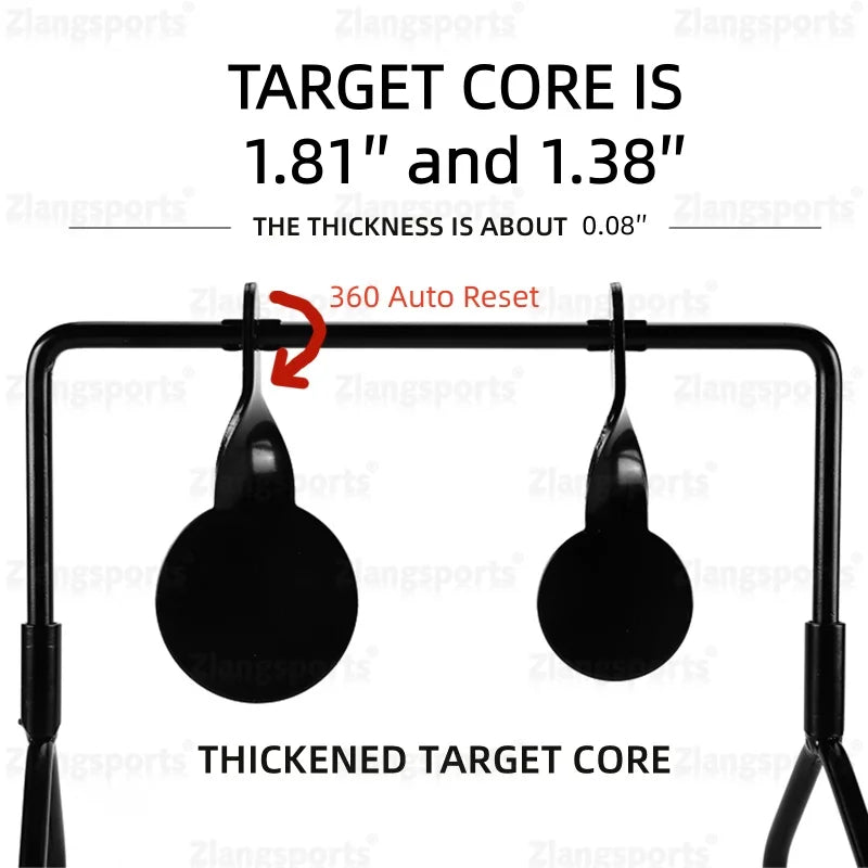Self‑Reset Spinning Metal Target Stand