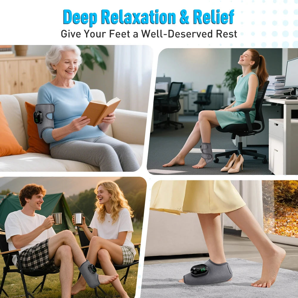 Electric 3-in-1 Ankle Calf Foot Vibration Massager