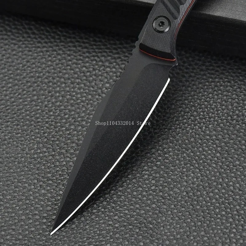 Outdoor Straight Knife EDC Jungle Adventure Climbing Knives G10 Handle