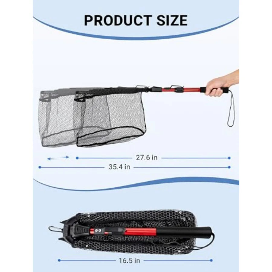 Upgraded Foldable Floating Fishing Net,