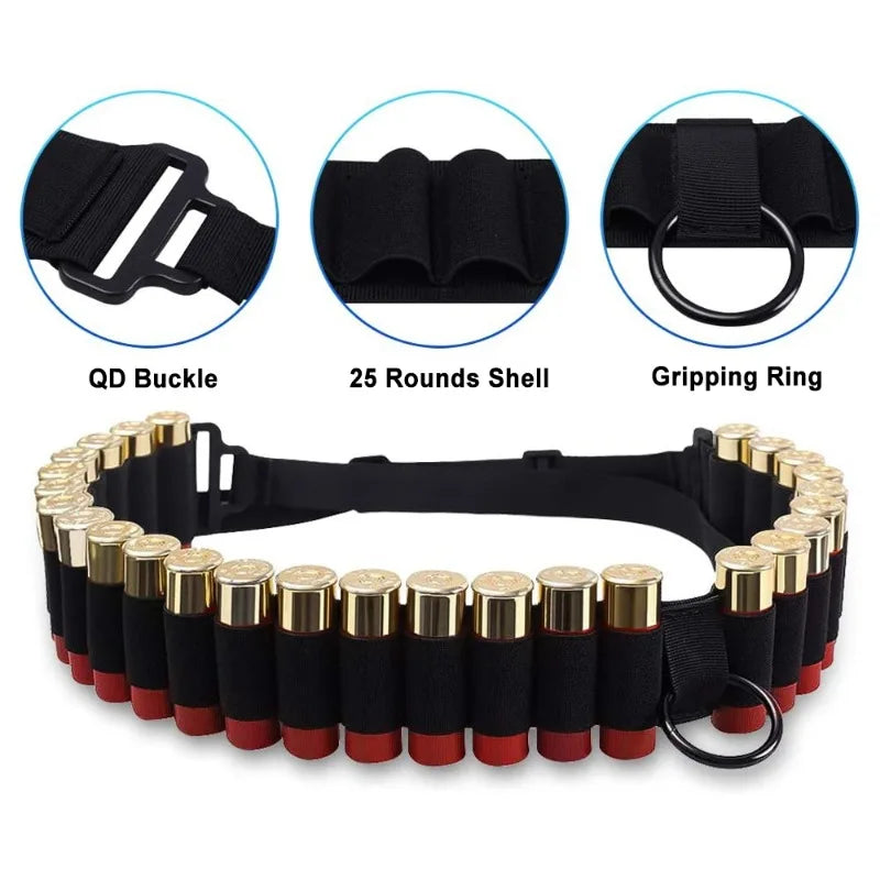 Tactical 25 Rounds Ammo Shell Holder Belt