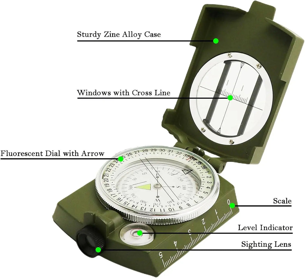 High Precision Outdoor Survival Military Compass
