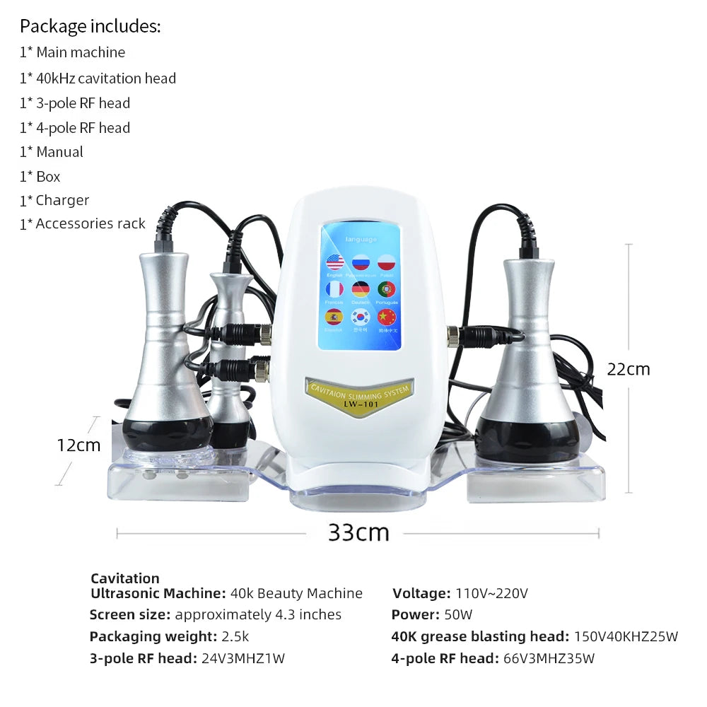 3 In 1 Uasonic Cavitation Machine
