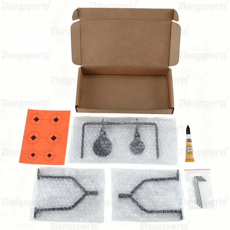 Self‑Reset Spinning Metal Target Stand