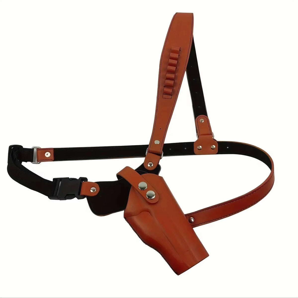 Tactical Underarm Shoulder Holster PU Leather Adjustable Strap Universal Concealed Carry Pistol Holster for Outdoor Hunting