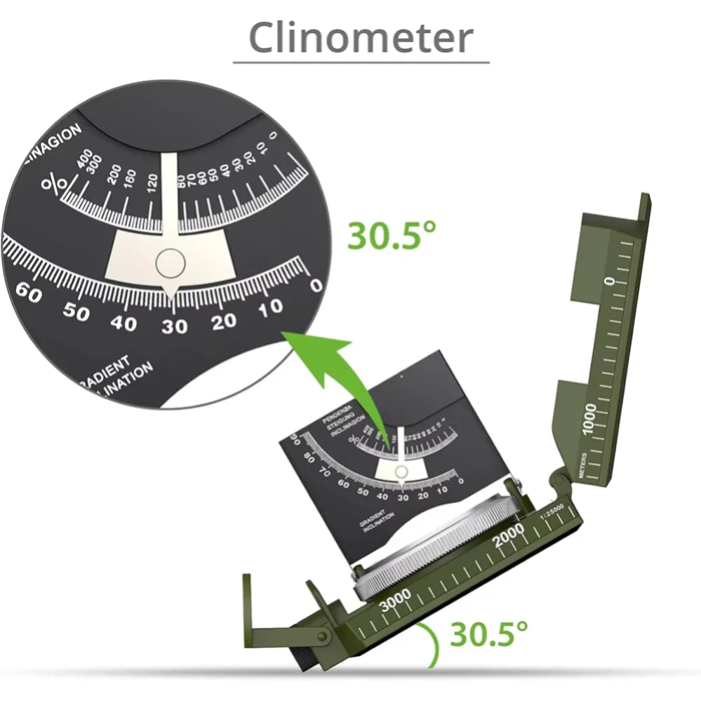 High Precision Outdoor Survival Military Compass
