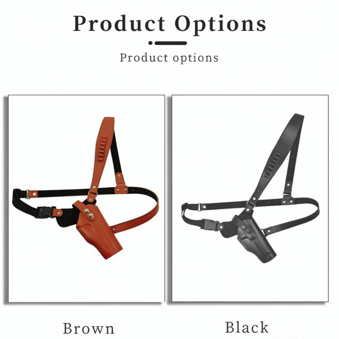 Tactical Underarm Shoulder Holster PU Leather Adjustable Strap Universal Concealed Carry Pistol Holster for Outdoor Hunting