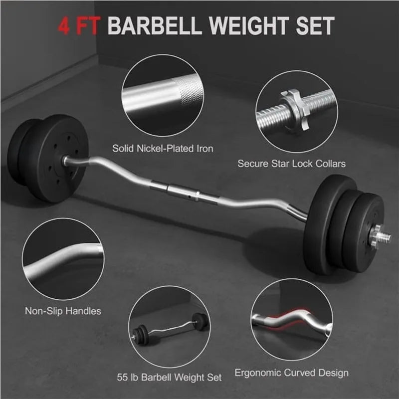 55Lb Barbell Weight Set