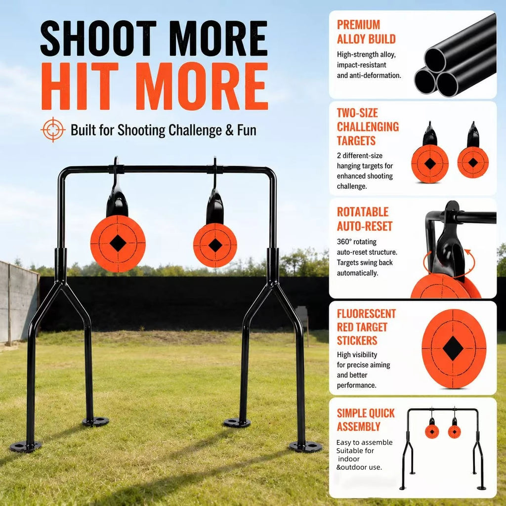 Self‑Reset Spinning Metal Target Stand
