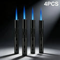 2/4PCS Butane Torch Lighters Windproof Long Jet Flame Refillable Pen Lighter Adjustable