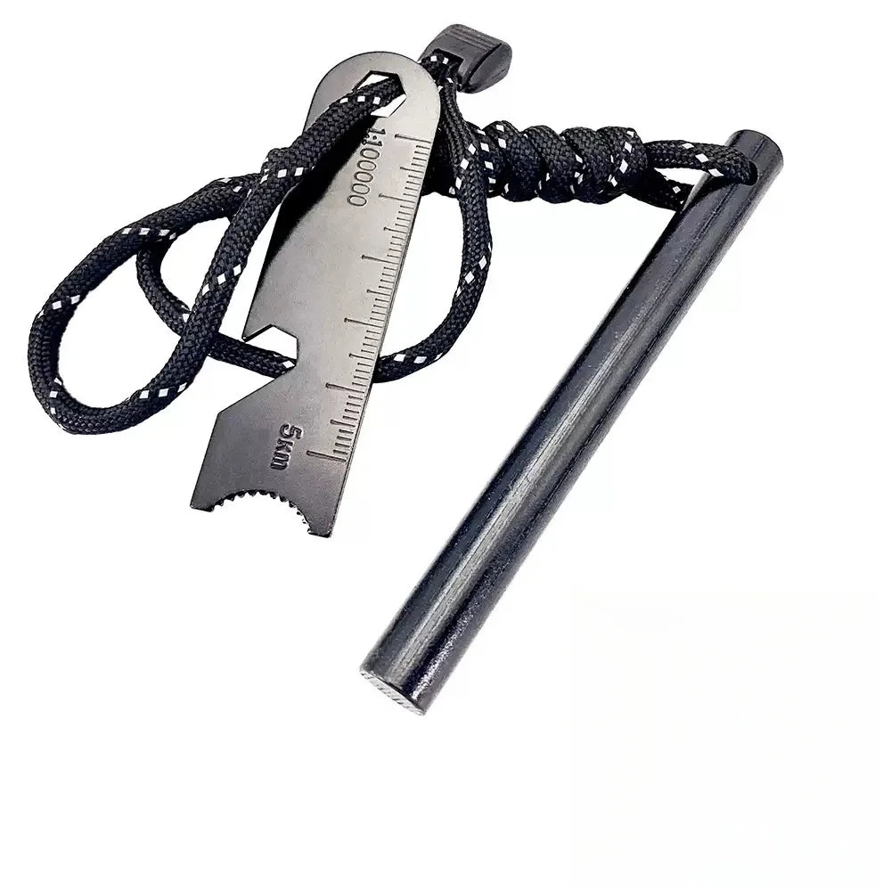 Bear Grylls Survival Fire Starter Magnesium Flint Rod Portable Emergency Firesteel Kit