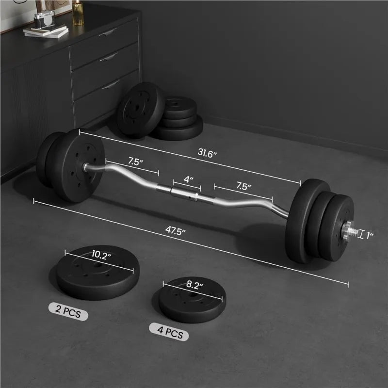 55Lb Barbell Weight Set