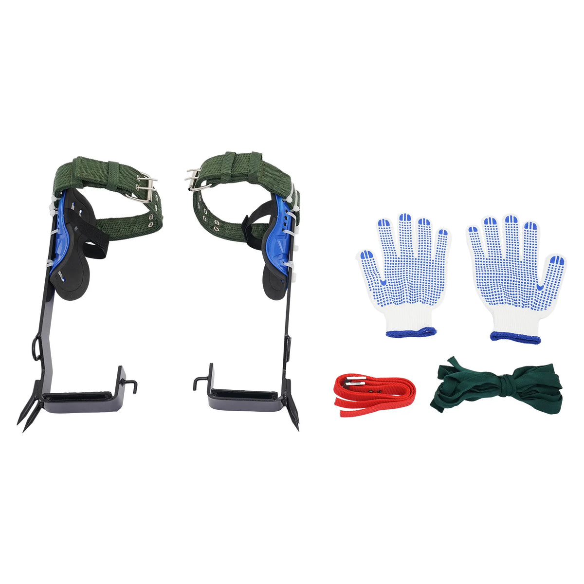 Tree Climbing Tools Set, Heavy Duty Carbon Steel Climbing Spikes with Safety Belt and Rope,