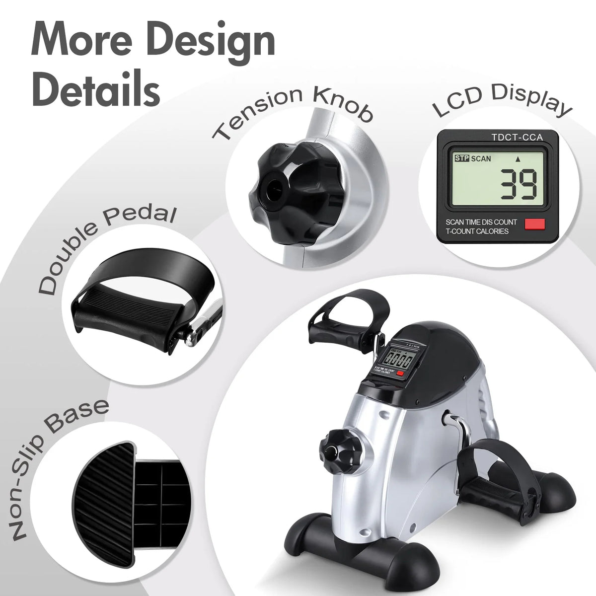 Mini Under Desk Pedal Exerciser Bike