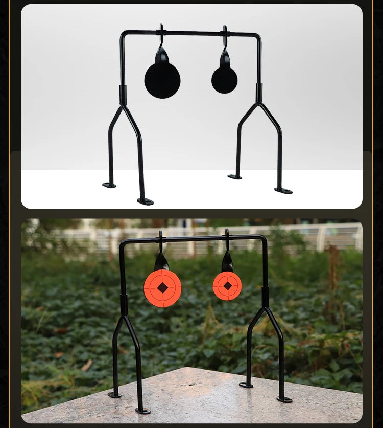 Self‑Reset Spinning Metal Target Stand
