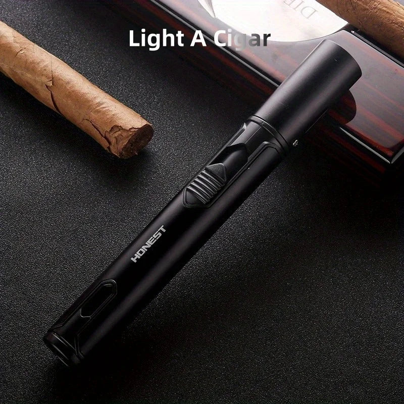 2/4PCS Butane Torch Lighters Windproof Long Jet Flame Refillable Pen Lighter Adjustable