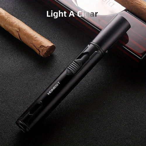 2/4PCS Butane Torch Lighters Windproof Long Jet Flame Refillable Pen Lighter Adjustable