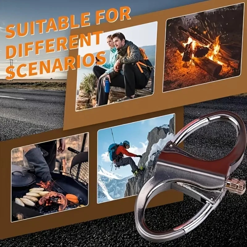 Durable Metal Keychain Fire Starter Requires No Batteries.