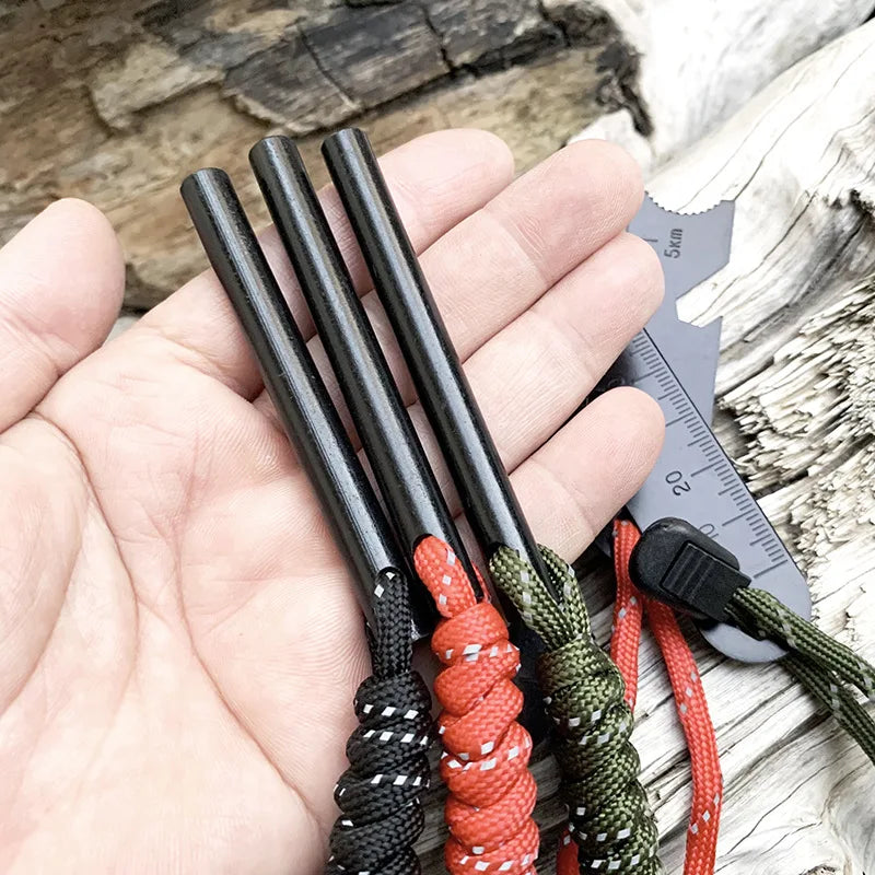 Bear Grylls Survival Fire Starter Magnesium Flint Rod Portable Emergency Firesteel Kit